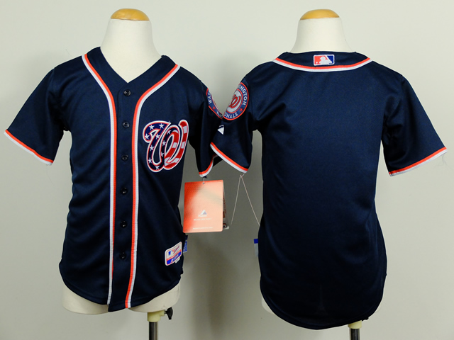 Youth Washington Nationals Blank Blue MLB Jerseys->san francisco giants->MLB Jersey